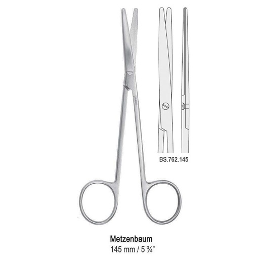 [BS.762.145] Scissors Metzenbaum BL/BL straight 145mm