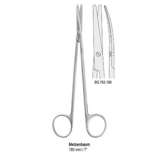 [BS.763.180] Scissors Metzenbaum BL/BL curved 180mm