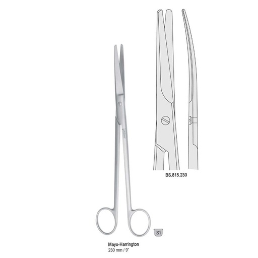 [BS.815.230] Scissors uterine Mayo-Harrington cur. 230mm