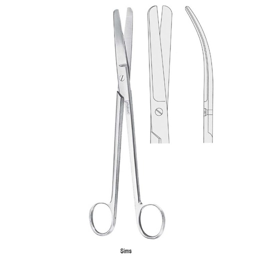 [BS.841.200] Scissors uterine Sims bl/bl cur. 200mm 