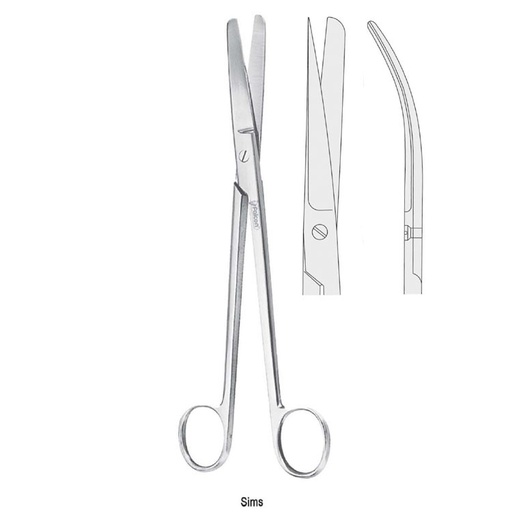[BS.842.200] Scissors uterine Sims bl/sh str. 200mm 