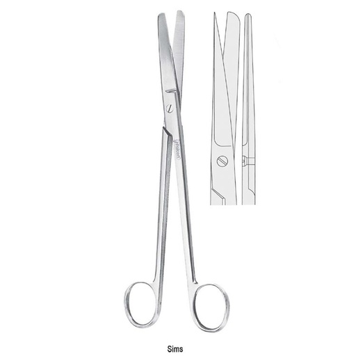 [BS.843.230] Scissors uterine Sims bl/sh cur. 230mm 