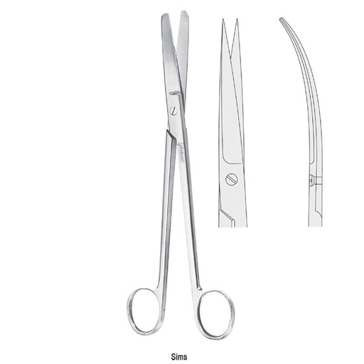 [BS.845.230] Scissors uterine Sims shl/sh cur. 230mm 