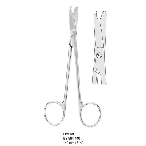 [BS.884.140] Scissors ligature Littauer 140mm