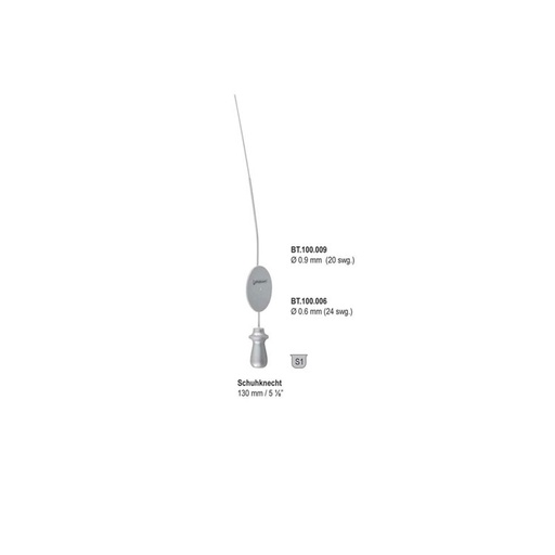 [BT.100.009] Tube suction Schuhknecht ø 0.9mm (20 swg.) 130mm