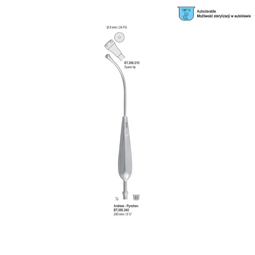 [BT.350.010] Tube suction Andrew-Pynchon spare suction tip