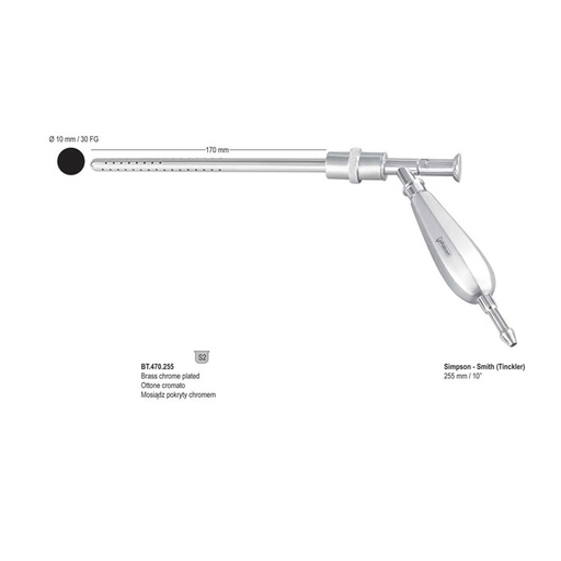 [BT.470.255] Tube suction Simpson-Smith (Tinckler) 255mm CP