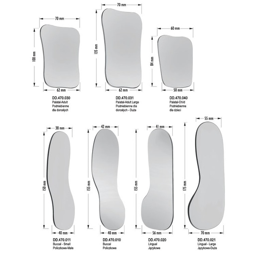 [DD.470.000] Photographic mirror double sided Front surface Set of 7
