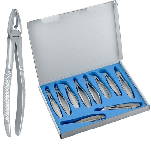 [DE.750.000] Extraction forceps European Pattern set of 10