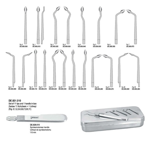 [DE.931.010] Syndesmotomes Falcon set of 11