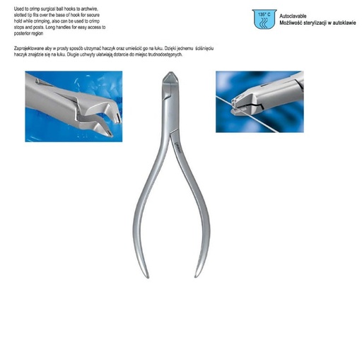 [DO.620.300] Pliers surgical ball hook crimping Falcon angled