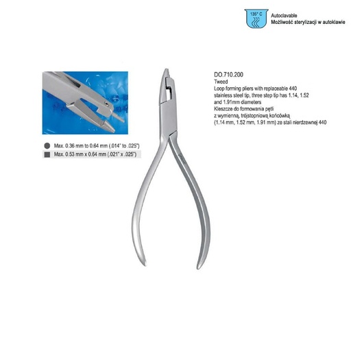 [DO.710.200] Pliers loop forming Tweed with replaceable tip