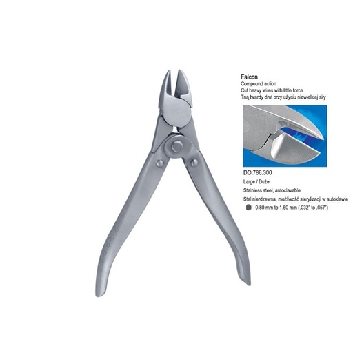 [DO.786.300] Falcon hard wire side cutter heavy duty, Large