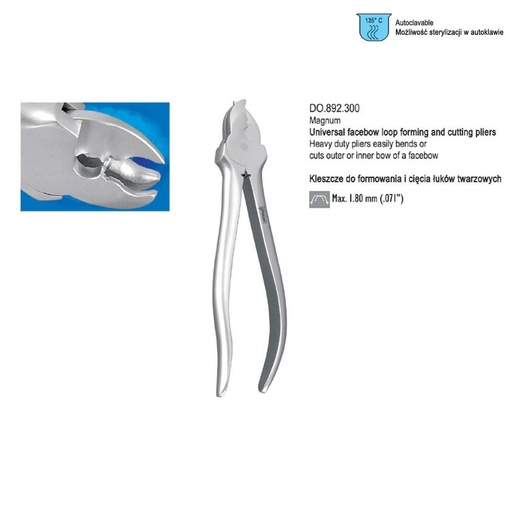 [DO.892.300] Pliers face bow bending and cutting universal Magnum