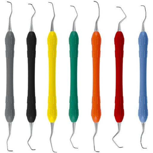 [DP.156.000] Easy-Color Curettes Gracey rigid de set of 7 (fig. 1/2 to fig. 13/14)