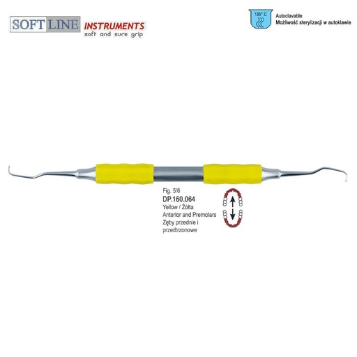 [DP.160.064] Soft-Line Curette Gracey de fig. 5/6 (Yellow)