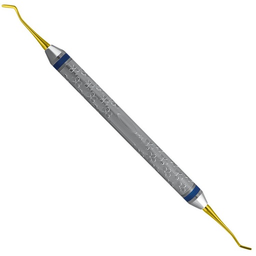 [DR.458.031F] Flower-Line Filling instruments Goldstein-mini fig. 3, TIN coated
