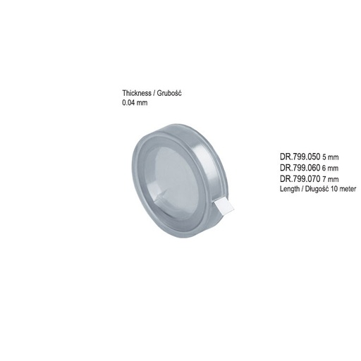 [DR.799.050] Matrix Band Super flexible 0.04mm thick, 5mm X 10 meter