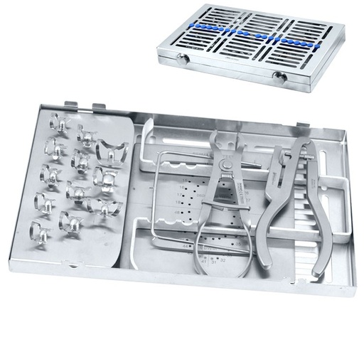 [DR.900.000] Rubber dam instruments set in tray
