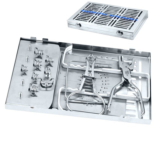 [DR.900.001] Rubber dam instruments set in tray