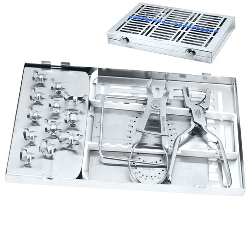 [DR.900.002] Rubber dam instruments set in tray