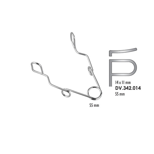 [DV.342.014] Cheek retractor small wire blade, 55mm