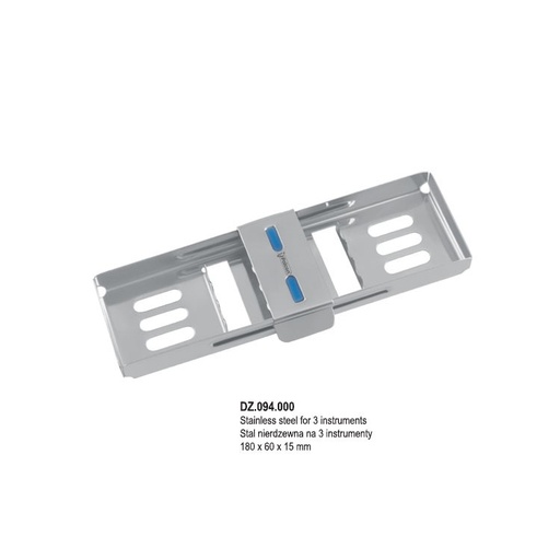 [DZ.094.000] PETITE Cassette tray stainless steel for 3 instruments