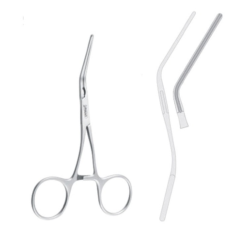 [FD.365.100|--|F58-495-10R|R58-495-10R] Forceps TMJ disc/bi-laminar zone Falcon atraumatic 90° 100mm