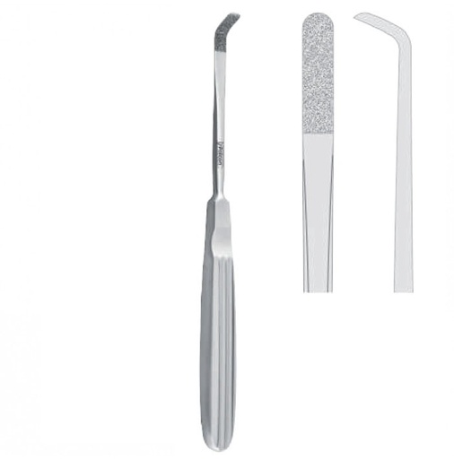 [FD.379.175|--|F58-525-17R|R58-525-17R] Rasp TMJ Dolwick-Reich diamond coated 175mm