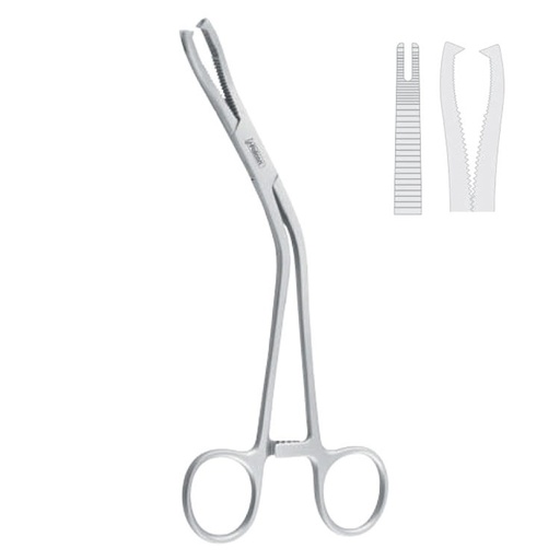[FC.069.010|--|F60-023-01R|R60-023-01R] Forceps bone holding Dingman modified 45° 190mm