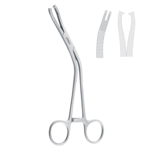 [FC.069.020|--|F60-023-02R|R60-023-02R] Forceps bone holding Dingman modified 45° left 190mm