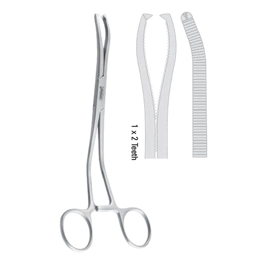 [FC.073.010|40-464-01|F60-031-01R|R60-031-01R] Forceps bone holding Dingman-Jeter-Van Sickels 190mm