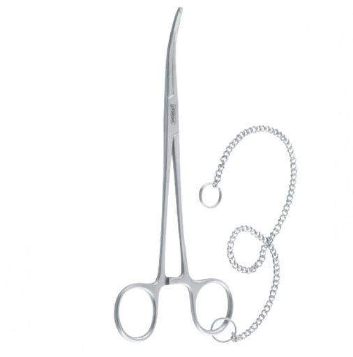 [FC.111.190|40-497-19|F60-265-19R|R60-265-19R] Clamp coronoid holding Hargis 1x2th curved with chain 190mm