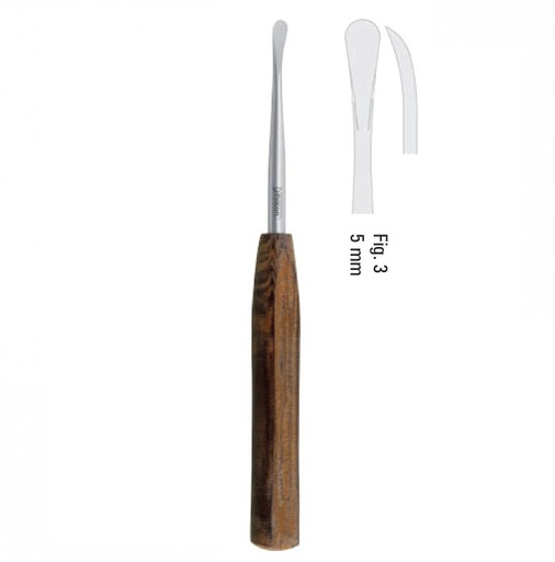 [FC.145.030|--|F60-356-03R|R60-356-03R] Elevator periosteal Krekmanov more curved fig. 1, 170mm
