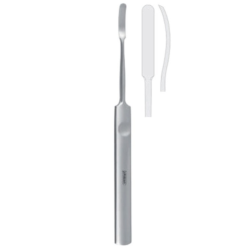[FC.173.020|46-288-03|F60-409-02R|R60-409-02R] Elevator periosteal Marchac curved 3.5mm, 170mm 