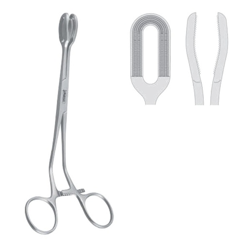 [FC.181.175|46-343-17|F60-419-17R|R60-419-17R] Forceps bone holding Marchac 175mm