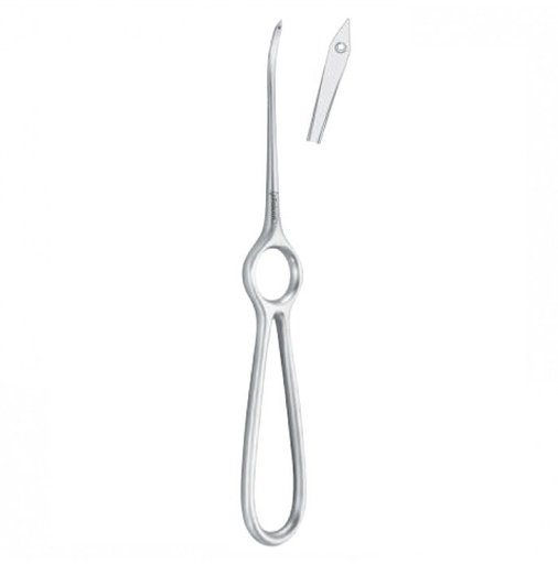 [FC.215.020|--|F60-517-02R|R60-517-02R] Awl maxillary Obwegeser more curved 180mm