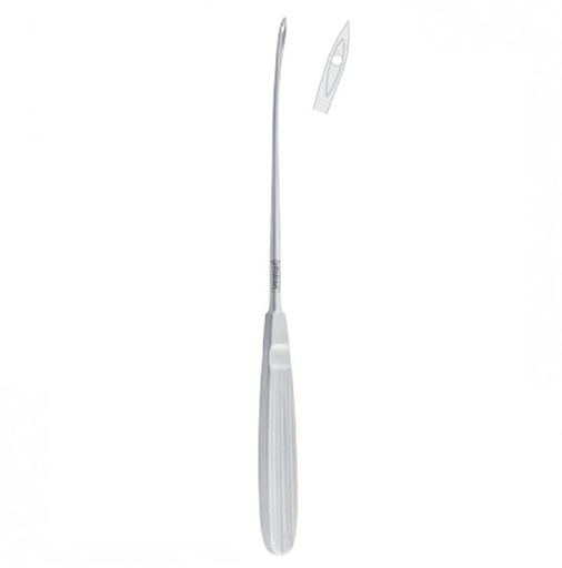 [FC.217.010|--|F60-519-01R|R60-519-01R] Awl zygomatic arch Obwegeser less curved 230mm