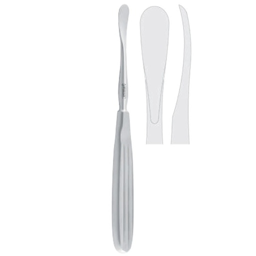 [FC.233.040|--|F60-575-04R|R60-575-04R] Elevator Obwegeser curved 4mm, 180mm 
