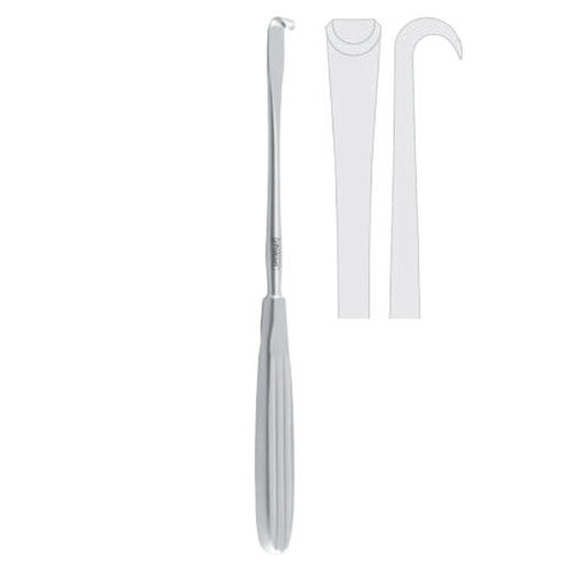 [FC.237.080|--|F60-583-08R|R60-583-08R] Elevator Obwegeser hook-end 8mm, 205mm