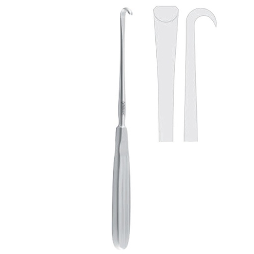 [FC.239.090|40-267-09|F60-585-09R|R60-585-09R] Elevator Obwegeser hook-end 9mm, 205mm