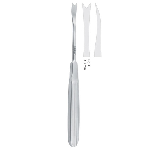 [FC.243.030|46-052-01|F60-595-03R|R60-595-03R] Elevator periosteal/stripper Obwegeser fig.3, 175mm