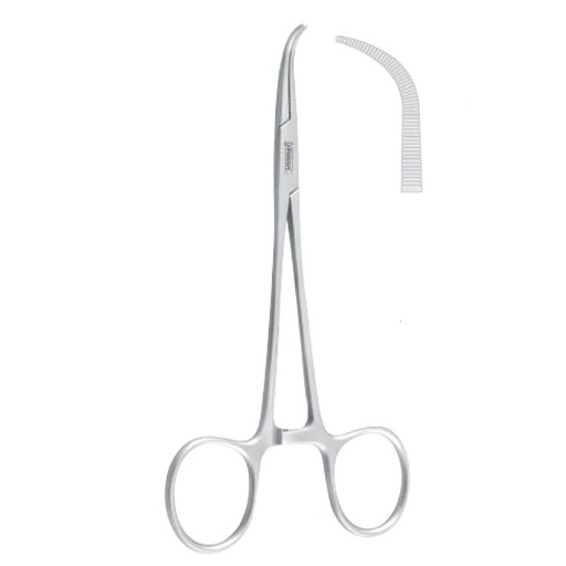 [FC.259.130|--|F60-673-13R|R60-673-13R] Forceps wire grasping Obwegeser fig.1 curved 130mm