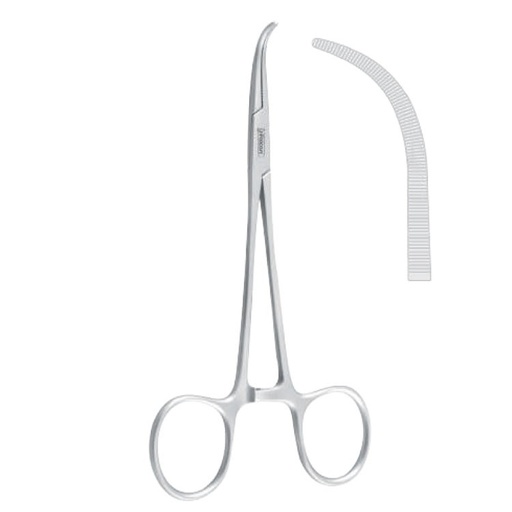 [FC.259.180|--|F60-673-18R|R60-673-18R] Forceps wire grasping Obwegeser fig.2 curved 180mm