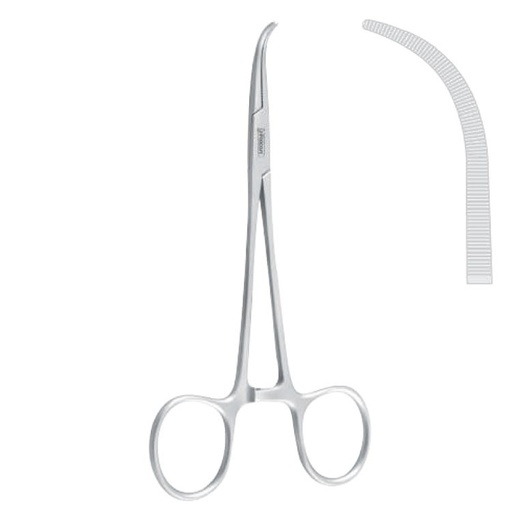 [FC.259.205|--|F60-673-20R|R60-673-20R] Forceps wire grasping Obwegeser fig.3 curved 205mm