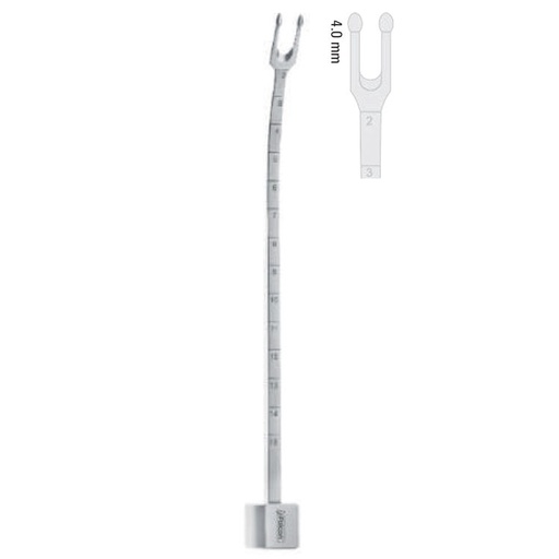 [FC.275.040|46-078-04|F60-761-04R|R60-761-04R] Osteotome nasal septum Obwegeser curved 4mm, 185mm