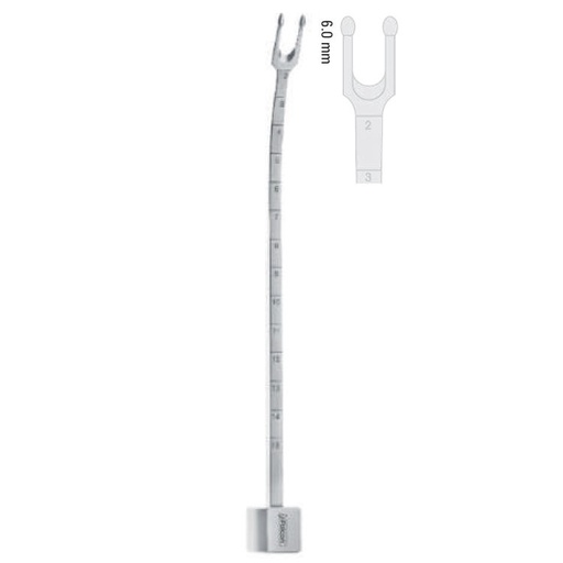 [FC.275.060|46-078-06|F60-761-06R|R60-761-06R] Osteotome nasal septum Obwegeser curved 6mm, 185mm
