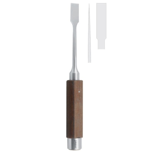 [FC.282.080|46-086-08|F60-772-08R|R60-772-08R] Osteotome sagittal splitting Obwegeser 8mm, 220mm