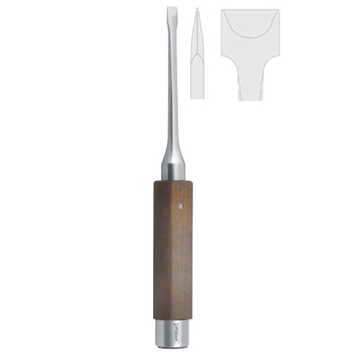 [FC.288.120|--|F60-780-12R|R60-780-12R] Osteotome sagittal splitting Obwegeser wedge 12mm, 220mm