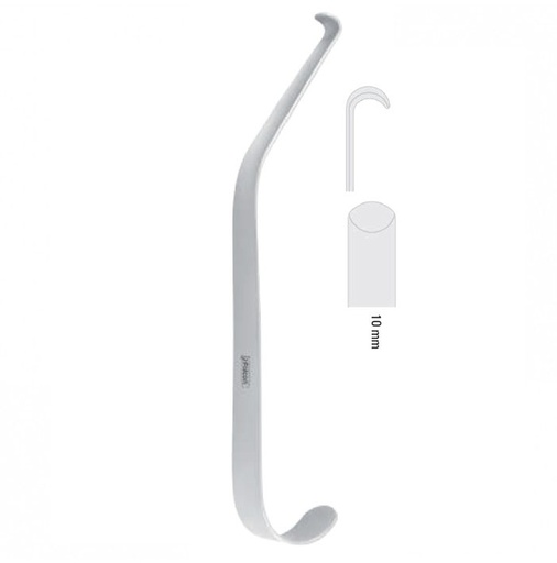 [FC.305.100|46-041-10|F60-853-10R|R60-853-10R] Retractor channel Obwegeser model-2 10mm, 160mm